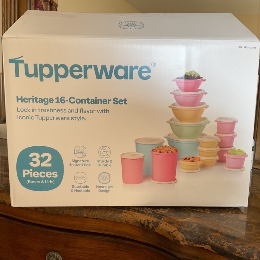 New with box Tupperware Heritage Collection 32 Piece Food Storage Container Set - Picture 8 of 14